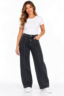 Gap Women's Black High Rise Barrel Jean Size 30/10R - Front Seam Pants